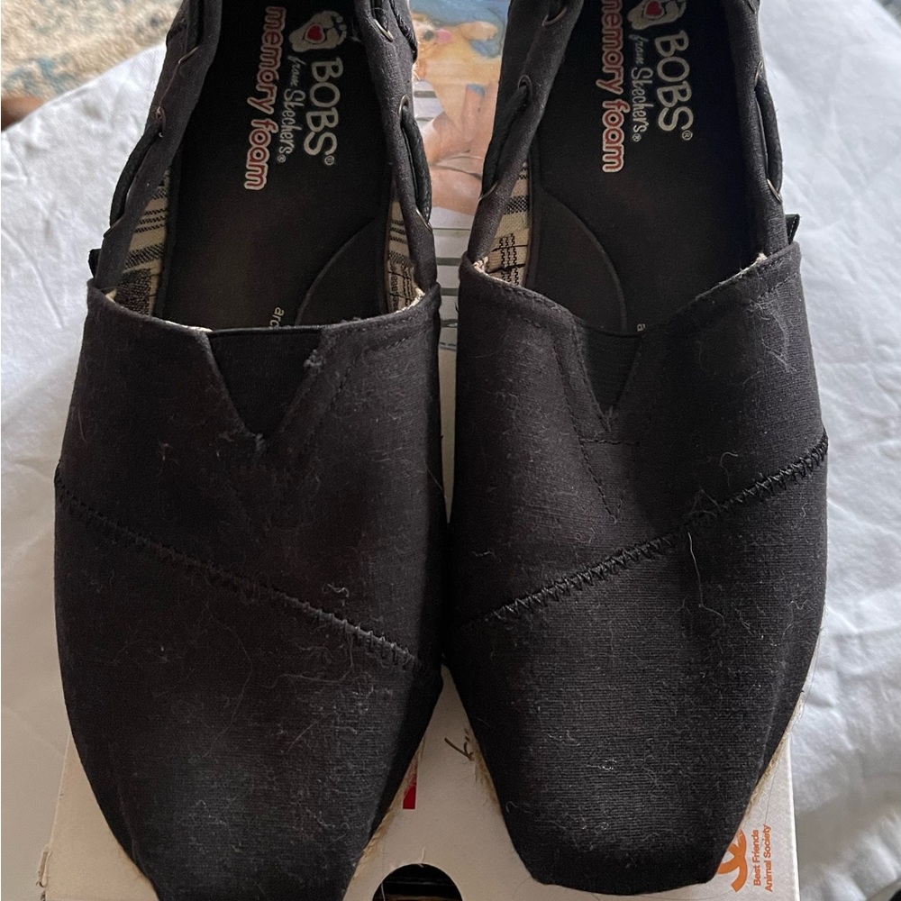 Bobs Set Sail Black Slip Ons